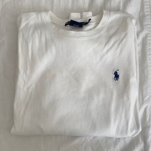 Polo Long Sleeve White Size Large